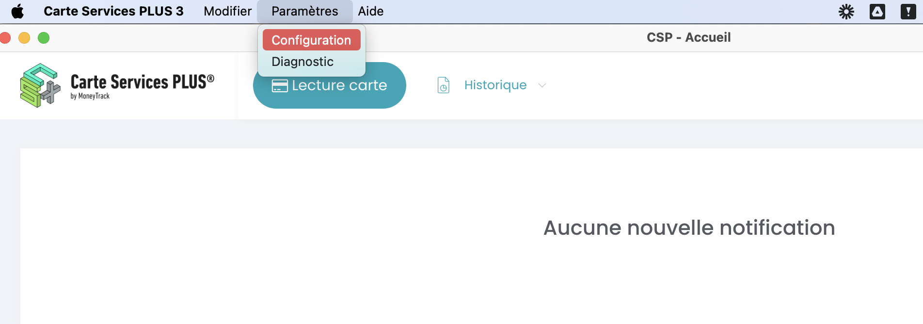 Parametrage lecteur 1